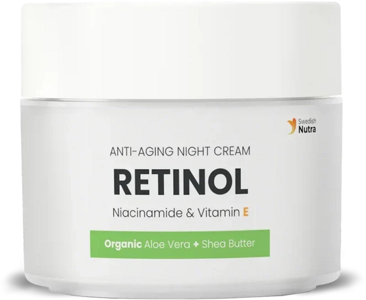 Swedish Nutra Anti-Aging Retinol Nachtcrème met Niacinamide & Vitamine E – 50 ml