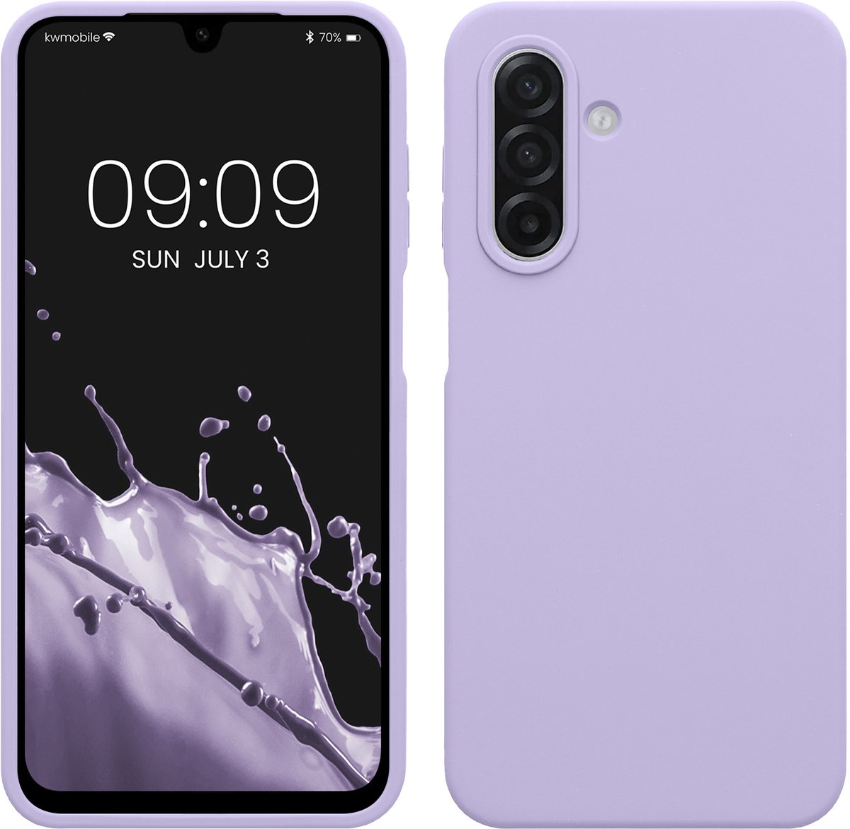 kwmobile telefoonhoesje geschikt voor Samsung Galaxy A18 4G / 5G - Hoesje met siliconen coating - Smartphone case in lavendel