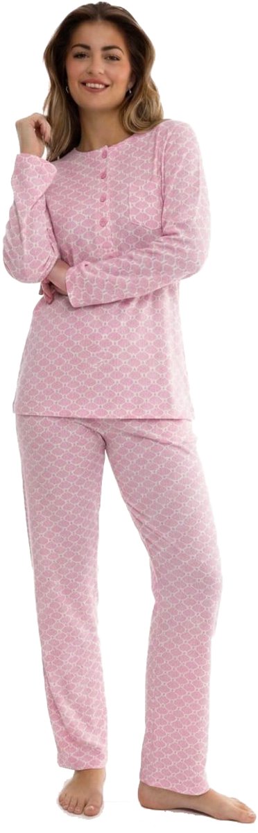 Cocodream Interlock Pyjama 'Rocket Pink' - Dames Nachtmode - Lange Mouw - Roze - Maat S