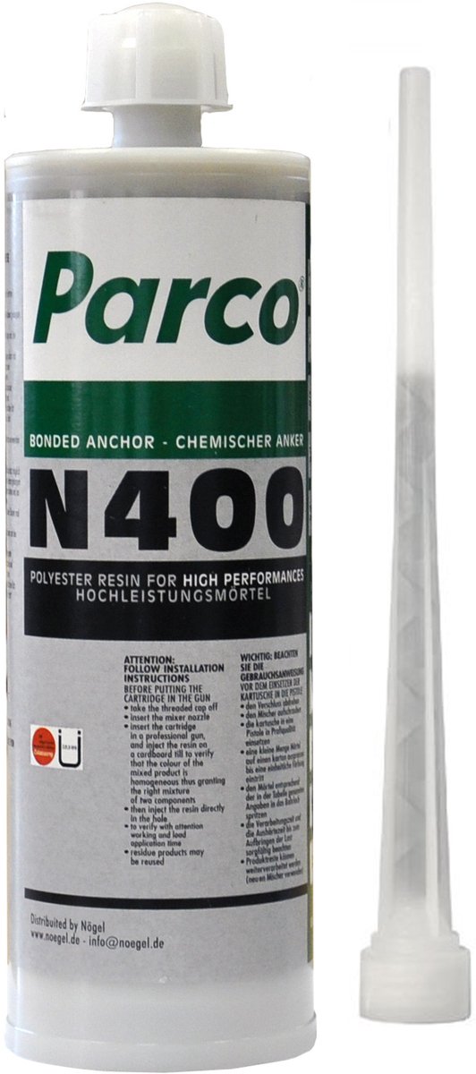 PARCO Chemisch Anker NE400 410 ml – Injectiemortel voor Beton, Baksteen, Steen & Metselwerk