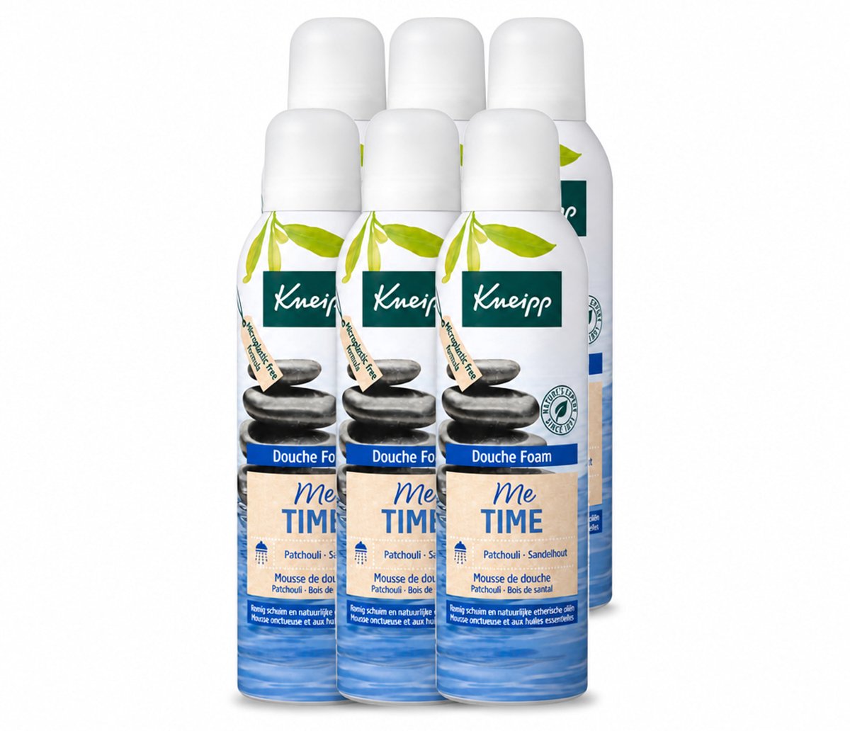 6 x Kneipp - Douche schuim - Me‑Time - Patchouli & Sandelhout - 200 ml - Voordeelverpakking - 6 stuks