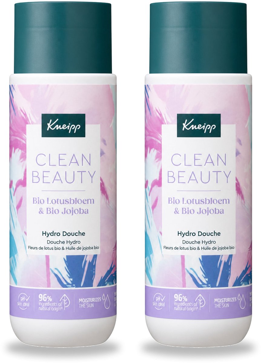 2 x Kneipp - Douchegel - Clean Beauty - Lotus & Jojoba - 200 ml - Voordeelverpakking - 2 stuks