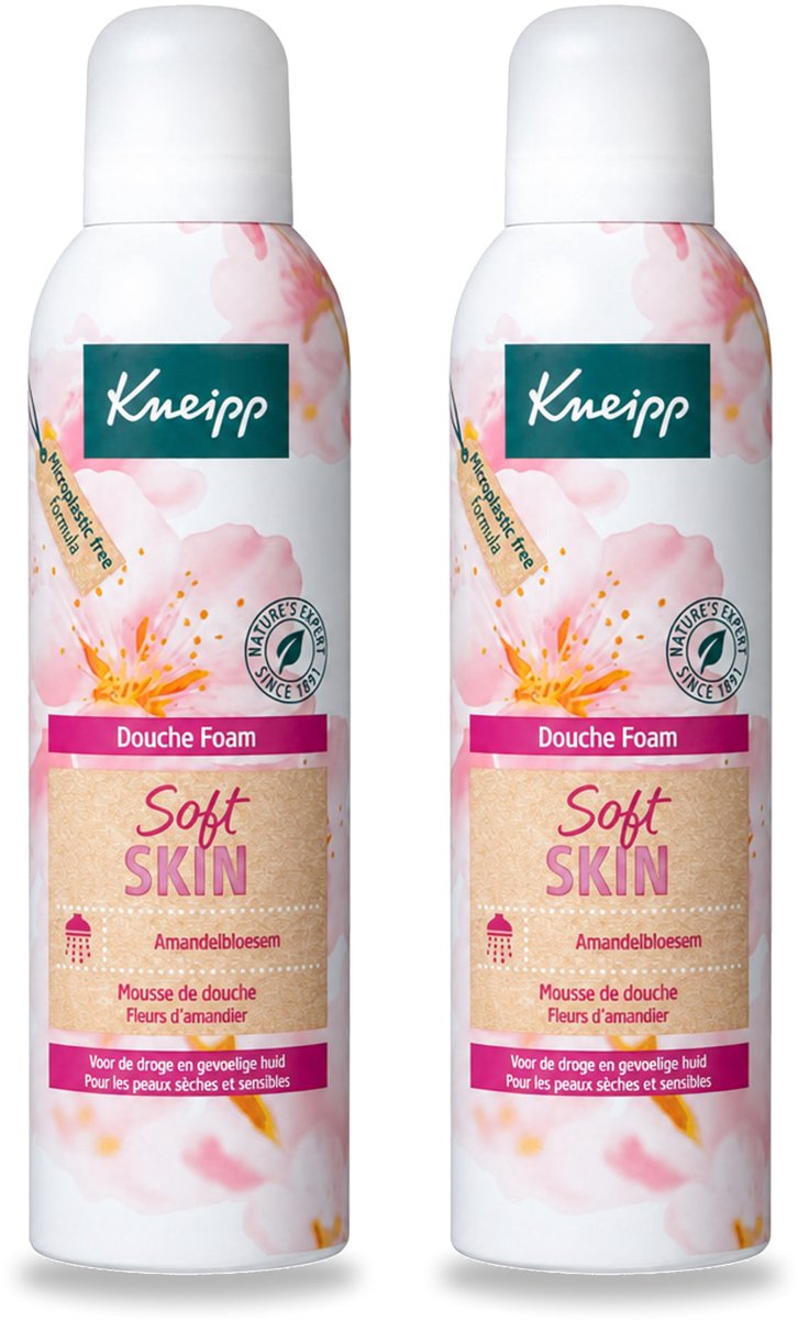2 x Kneipp - Douche foam - Soft Skin - Voor droge en gevoelige huid - 200 ml - Voordeelverpakking - 2 stuks