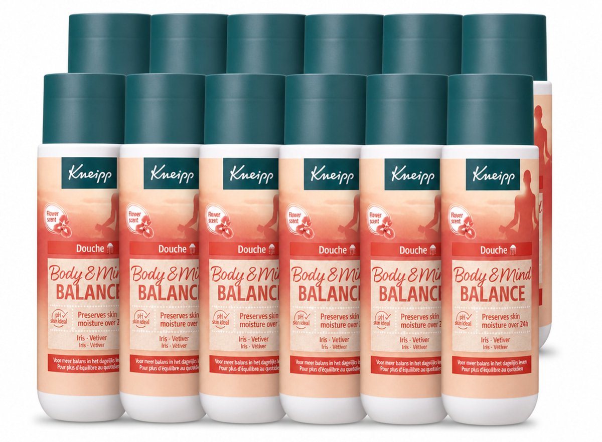 12 x Kneipp - Douchegel - Body & Mind Balance - 200 ml - Voordeelverpakking - 12 stuks