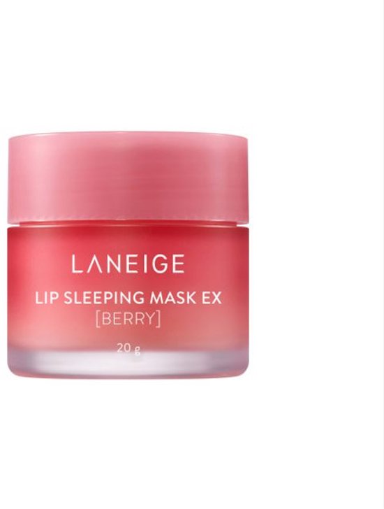 Laneige Lip Sleeping Mask EX Berry 20g. Pot rose avec couvercle rose.