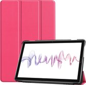Tablet hoes geschikt voor Huawei MediaPad M6 10.8 Tri-Fold Book Case - Magenta