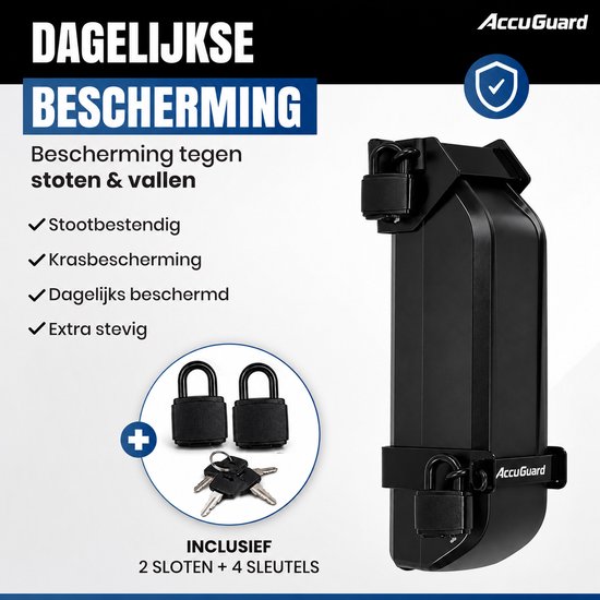Batterijslot voor Fatbike V20 - V20 Pro - Accuslot - Accu Guard - Zwart — afbeelding 3