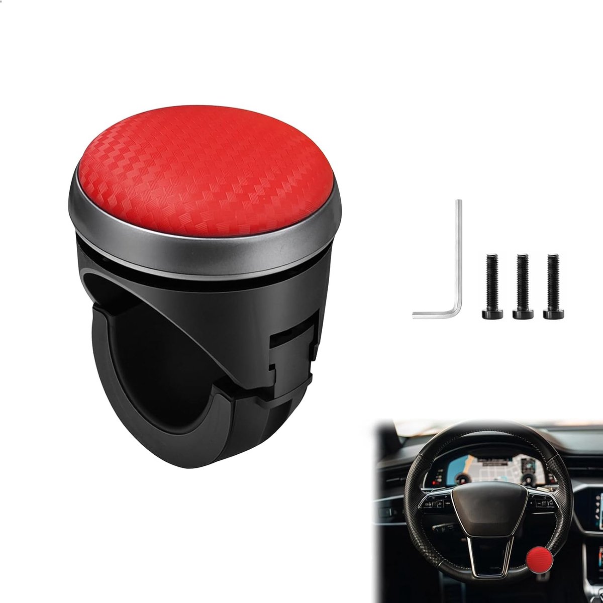 Antislip handgreep van siliconen, stuurknop, tractor, universele stuurbal, eenvoudig te draaien, voor auto, vrachtwagen, boot, tractor