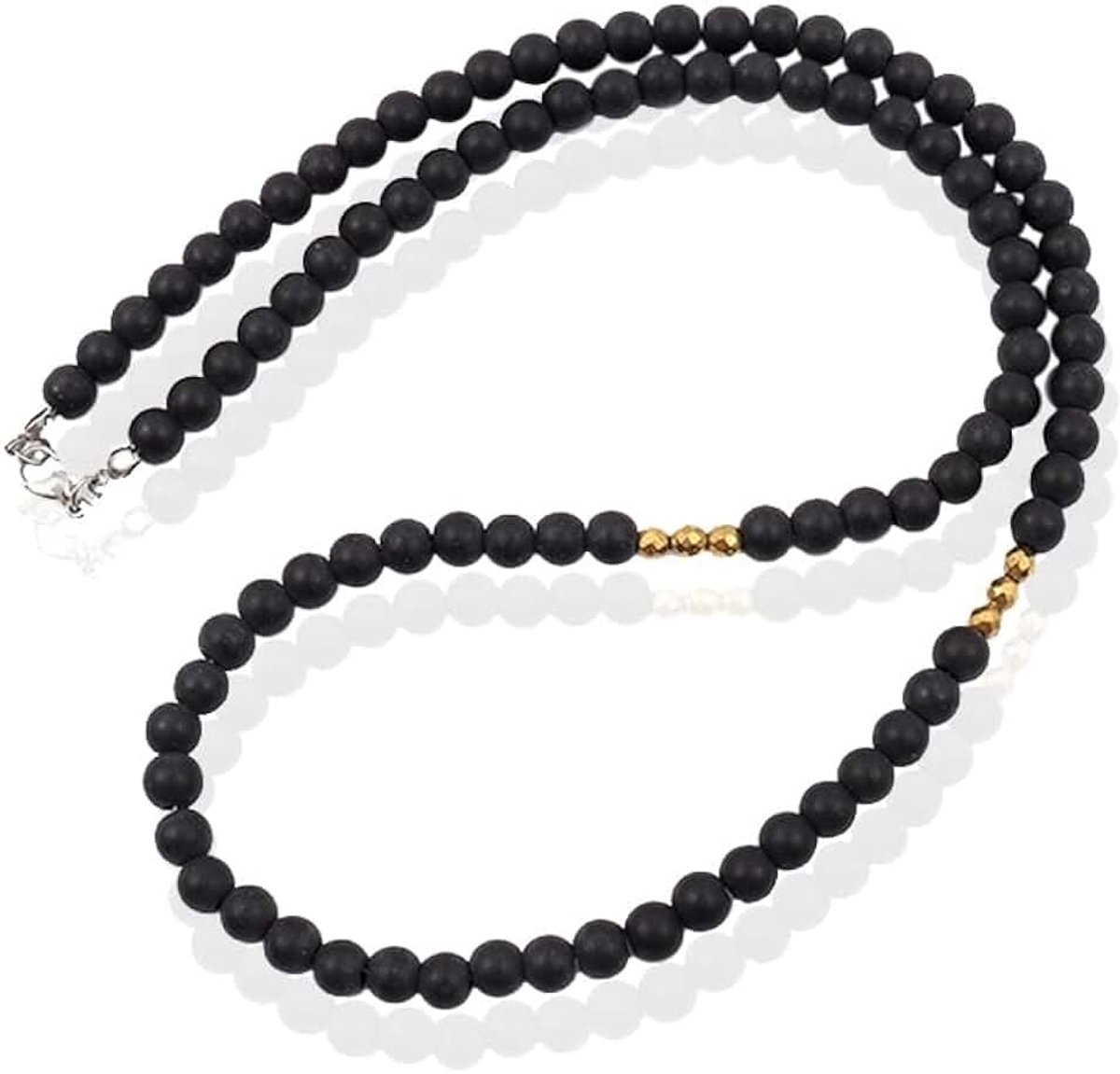 Accessoires Heren Ketting van Matte Agaat Kralen - Natuursteen - 6mm-60cm