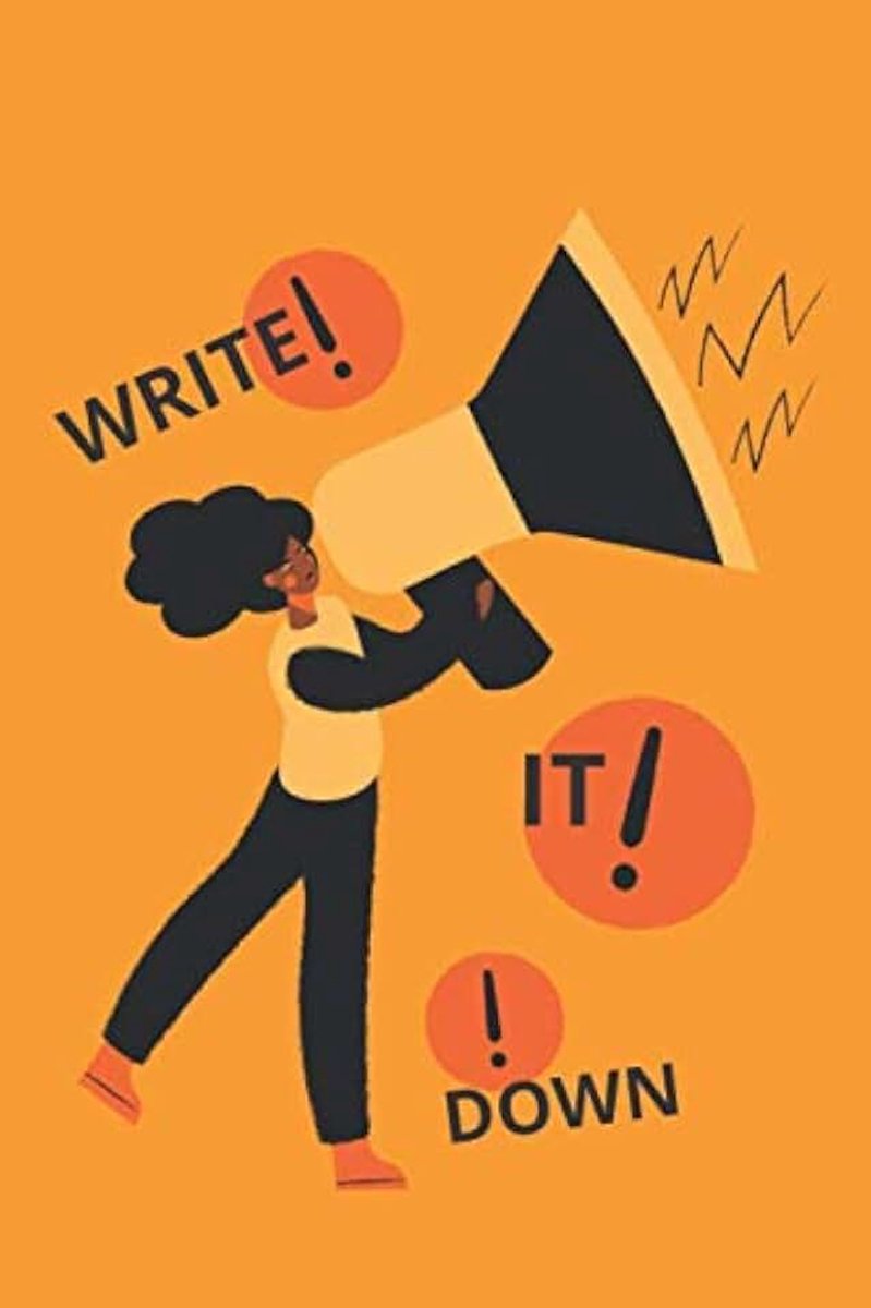 Girl Magic, lined Notebook Journal: WRITE IT DOWN - inspirational quote - 6 x 9 (inches)-100 ruled pages - Notepad Planner