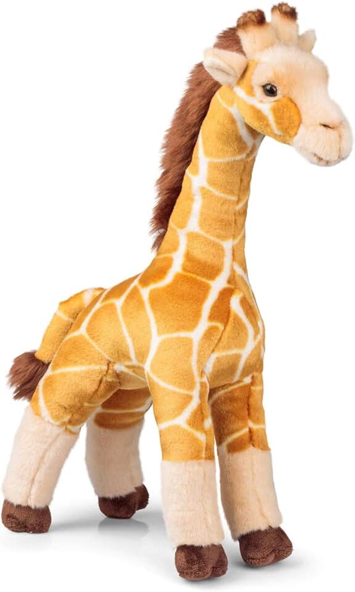 Pluche dier giraffe, knuffeldier in realistisch design, knuffelzacht, ca. 44 cm groot