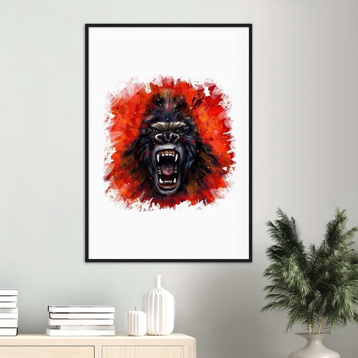 Ingelijste kunstdruk Kant-en-klaar zwart 70x100 cm/28x40″