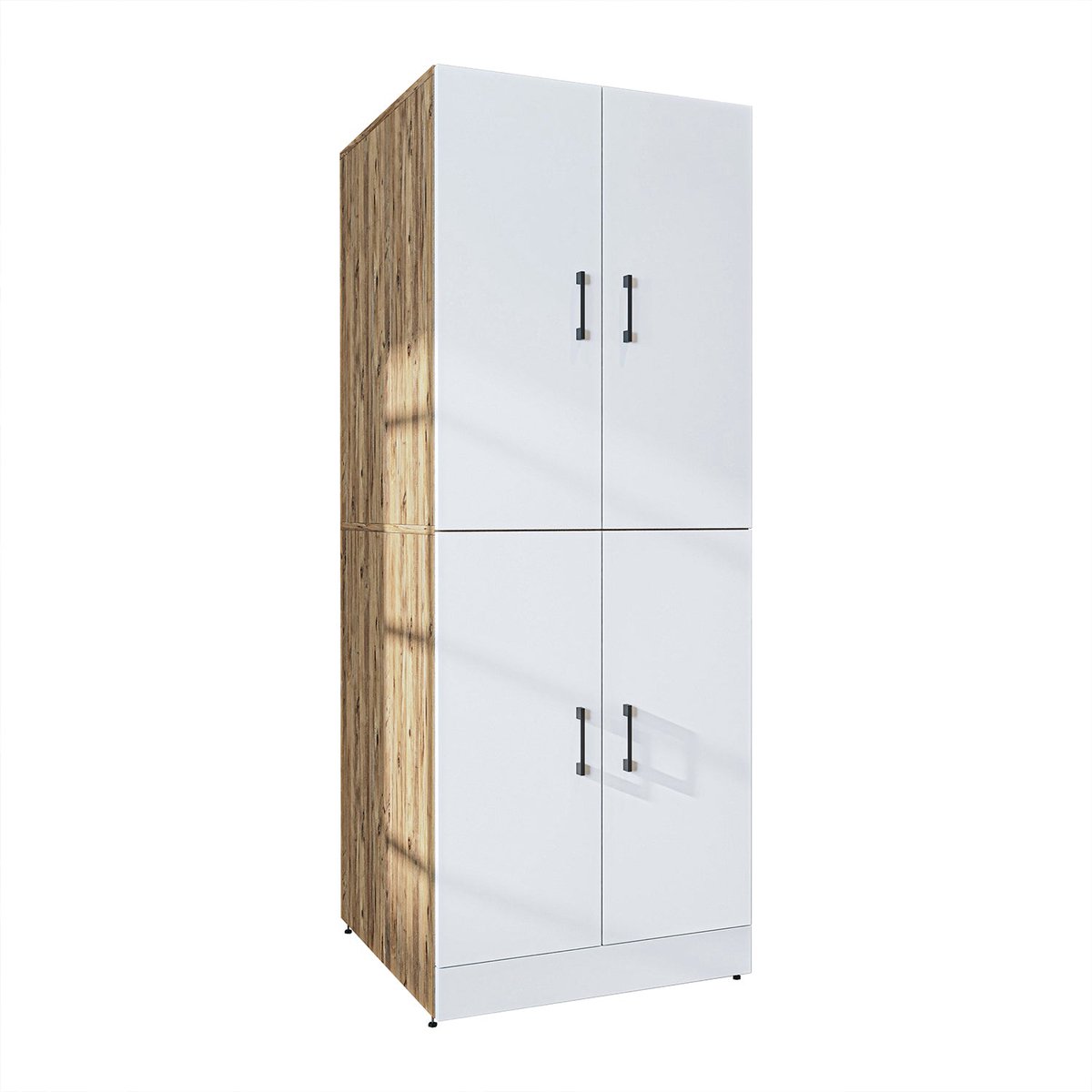 Roomart DORA-II Wasmachine Ombouwkast 70x186 cm - Wit Eiken