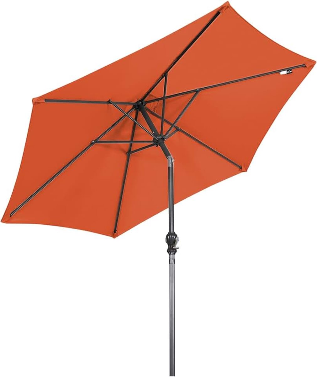 Living Tuinparasol 250 cm met Zwengel Kantelmechanisme, Parasol voor Tuin, Terras, Patio, Balkon, Zonnescherm UV 50+