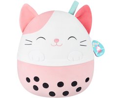 SQUIHSMALLOWS - Large Plush 40cm Squishmallows Roxy - Pink Calico Cat Boba Tea