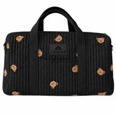 Luxegoed® Sac à langer à dos, Sac de soins pour poussette et poussette canne – Noir - Sac à bandoulière – Ours – XL