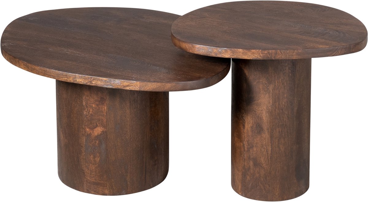 Starfurn Salontafel Mirre - Organisch Bruin Hout - Set van 2