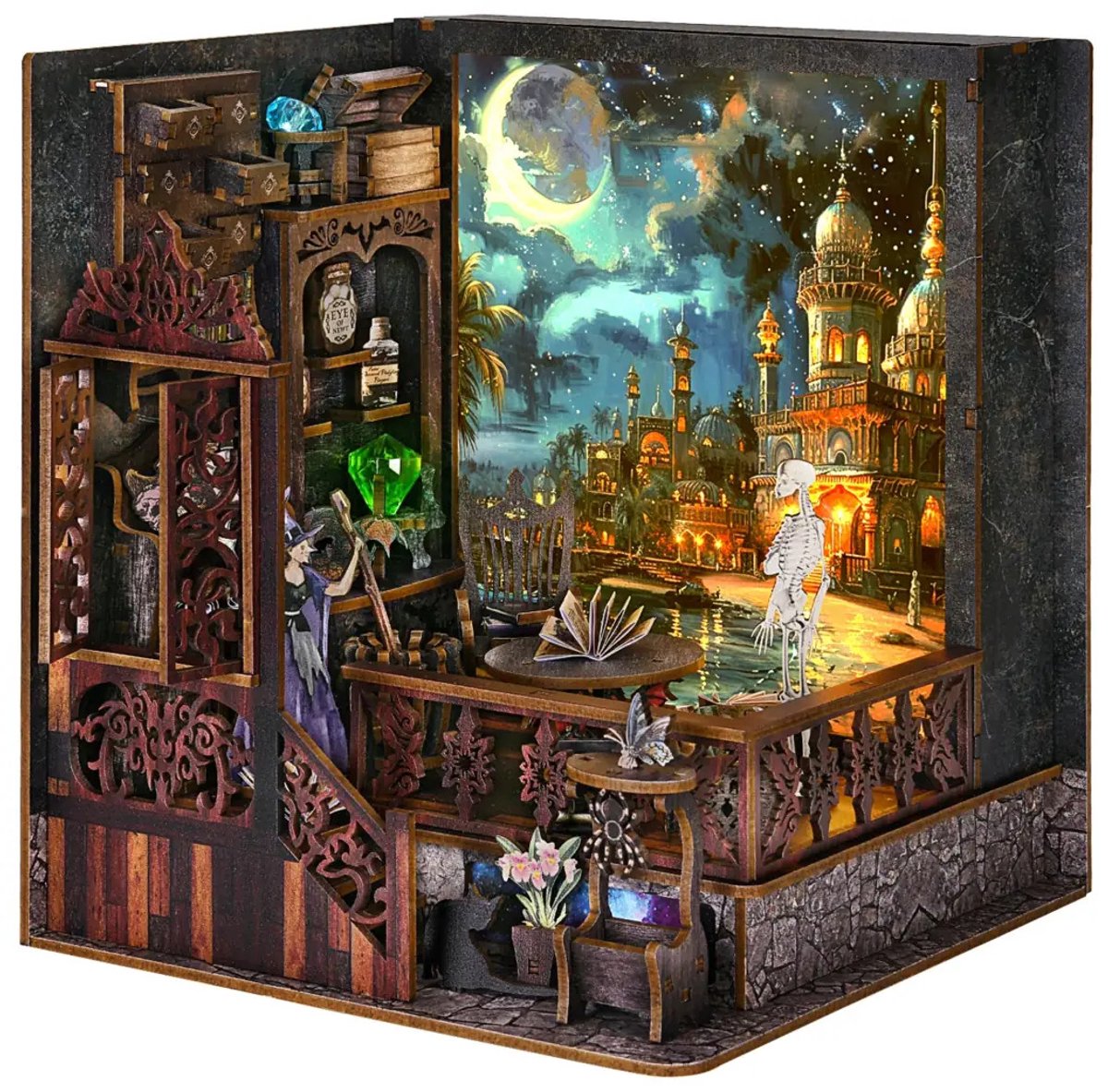 THAR Book Nook Magic Exploration - Houten bouwpakket met verlichting