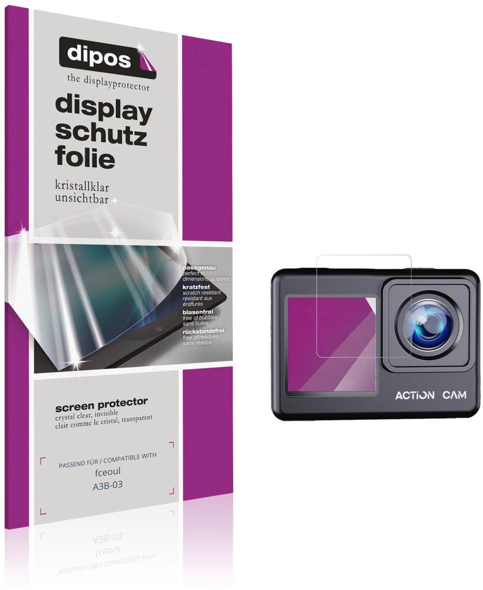 dipos – 4x Beschermfolie geschikt voor fceoul A3B-03 Buitenkant | Krasbestendige & heldere Screenprotector Ultra-Thin