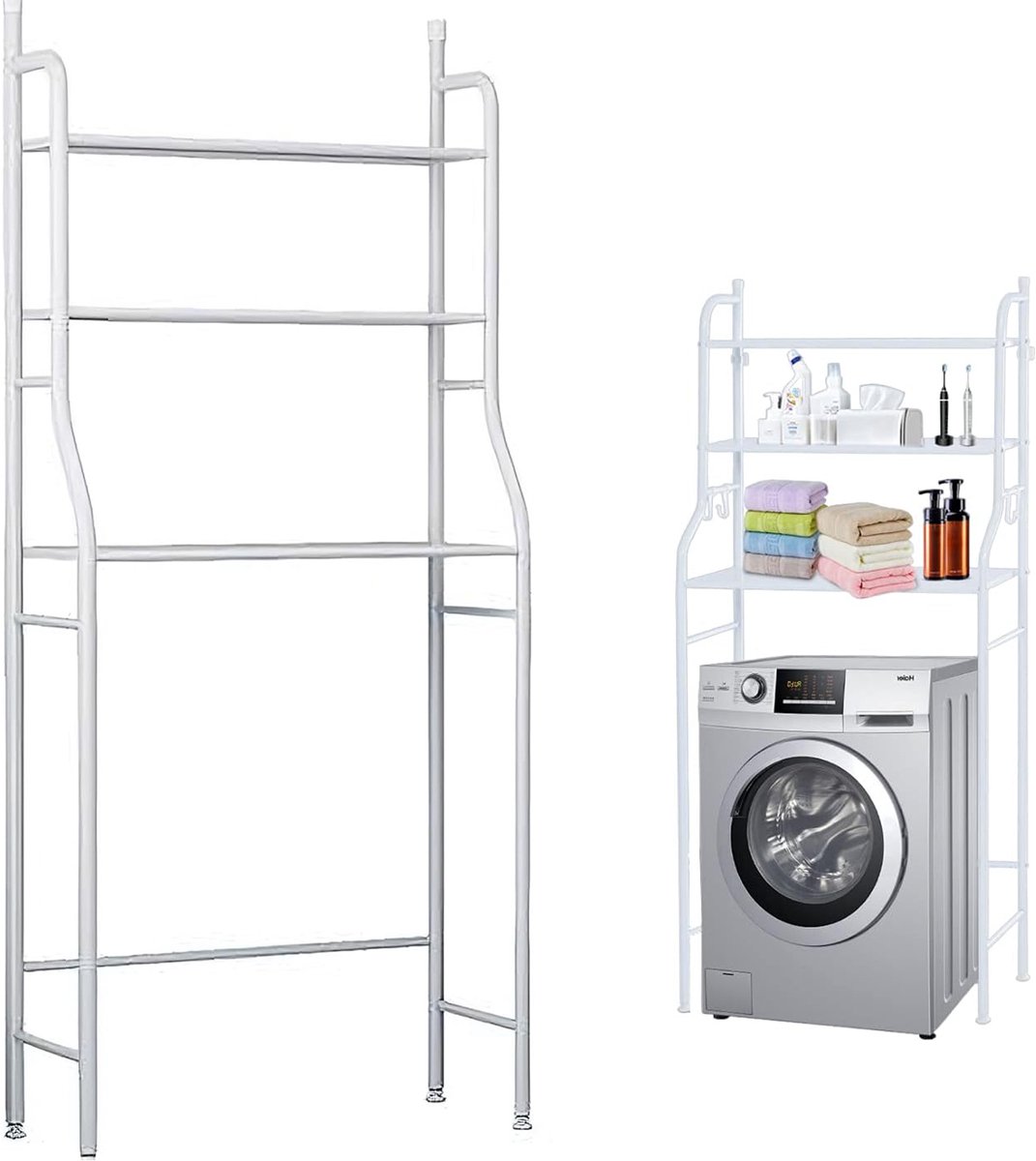Ruimtebesparende Plank Voor De Wasmachine - Waterdichte Organizer - Planken Boven De Wasmachine - Met 3 Planken