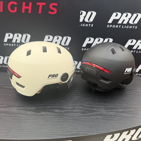 Fietshelm Dames Heren Clearview Helm vizieren & verlichting Fiets E-bike Speed Pedelec NTA 8776 Medium Zwart — afbeelding 4