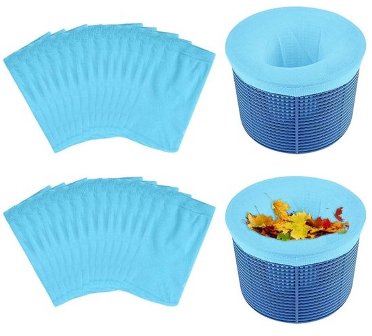 Allecto - Pool Skimmer Sokken - Herbruikbare Filter Sokken voor Zwembaden - Verwijdert Bladeren en Vuil - Filter Sokken - Perfect voor Zwembaden - ...