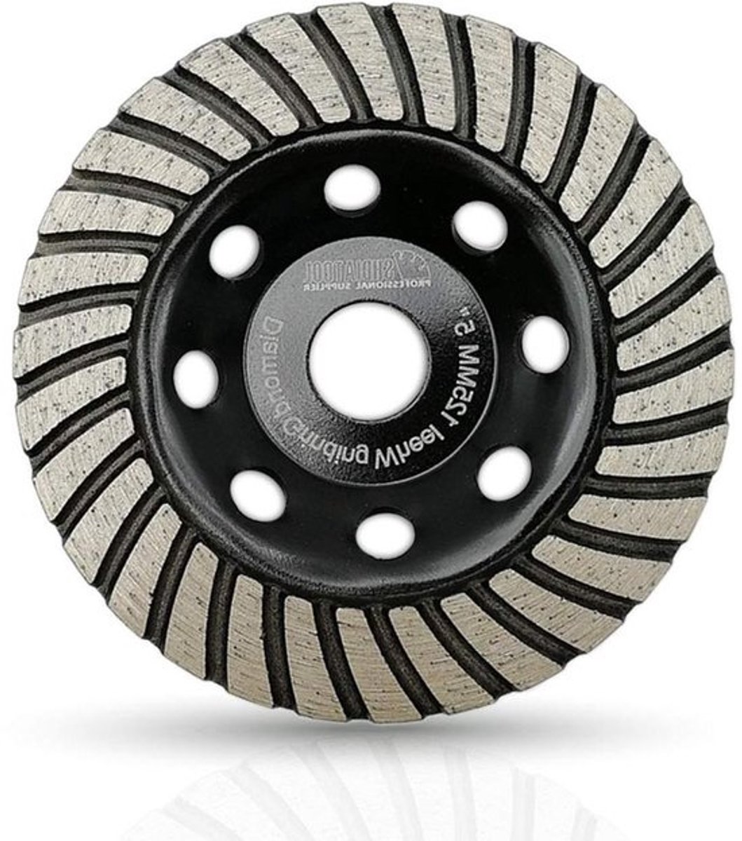 Diamant Doorslijpschijf - Slijpschijf Beton - Materiaal Bewerken - Turbo Sintered Ontwerp - 125 mm - Grijs