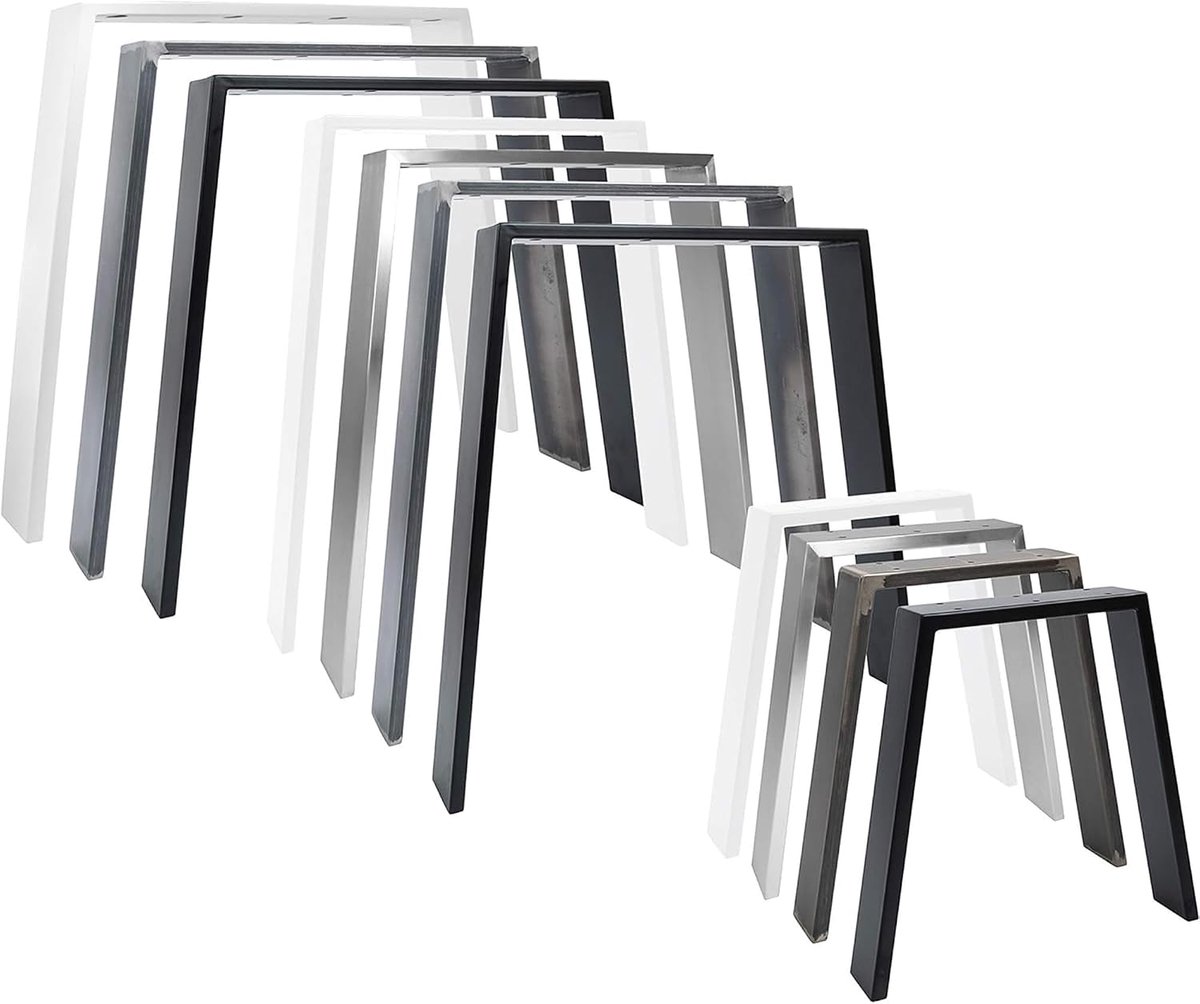 Poten CLASSIC | Meubel-Poten van Zwart Metaal | Onderstel Industrieel Loft-Design | Meubel-Poot ideaal voor DIY-Meubel zoals Bank & Salontafel | Tafel-Poot 30/45 x 42 cm