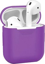 Siliconen Bescherm Hoesje Cover Hoes voor Apple AirPods 2 Case - Paars