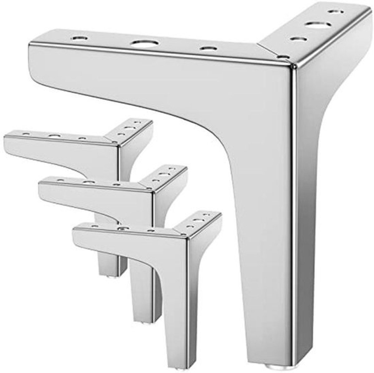 Set van 4 metalen meubelpoten 15 cm voor doe-het-zelf meubels - sterk en duurzaam