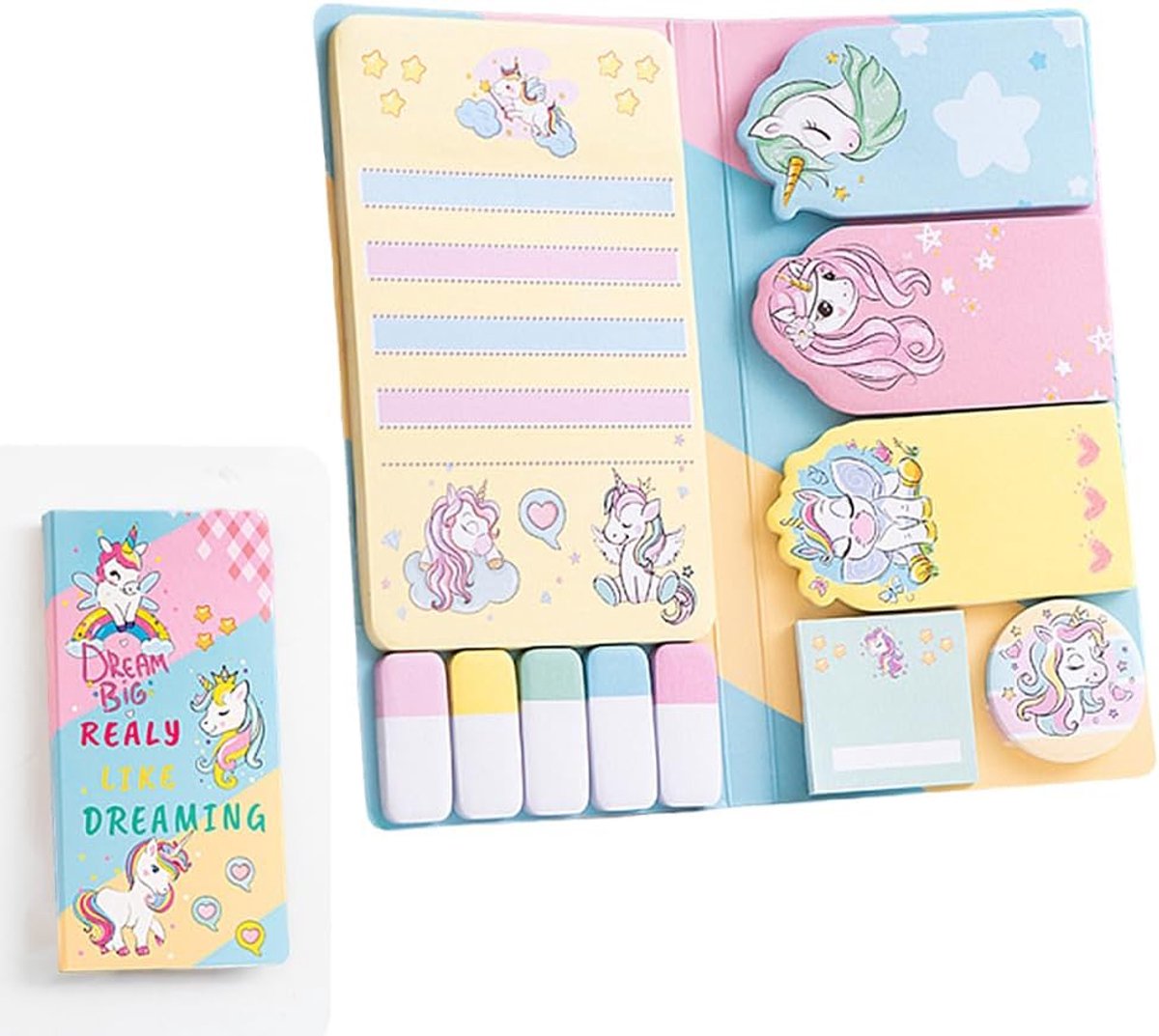 440 schattige plaknotities set - Dream Big Really Like Dreaming, zelfklevende plaknotities, indextabs, multifunctionele plaknotitieset - geschikt voor kantoor, school, thuisgebruik.
