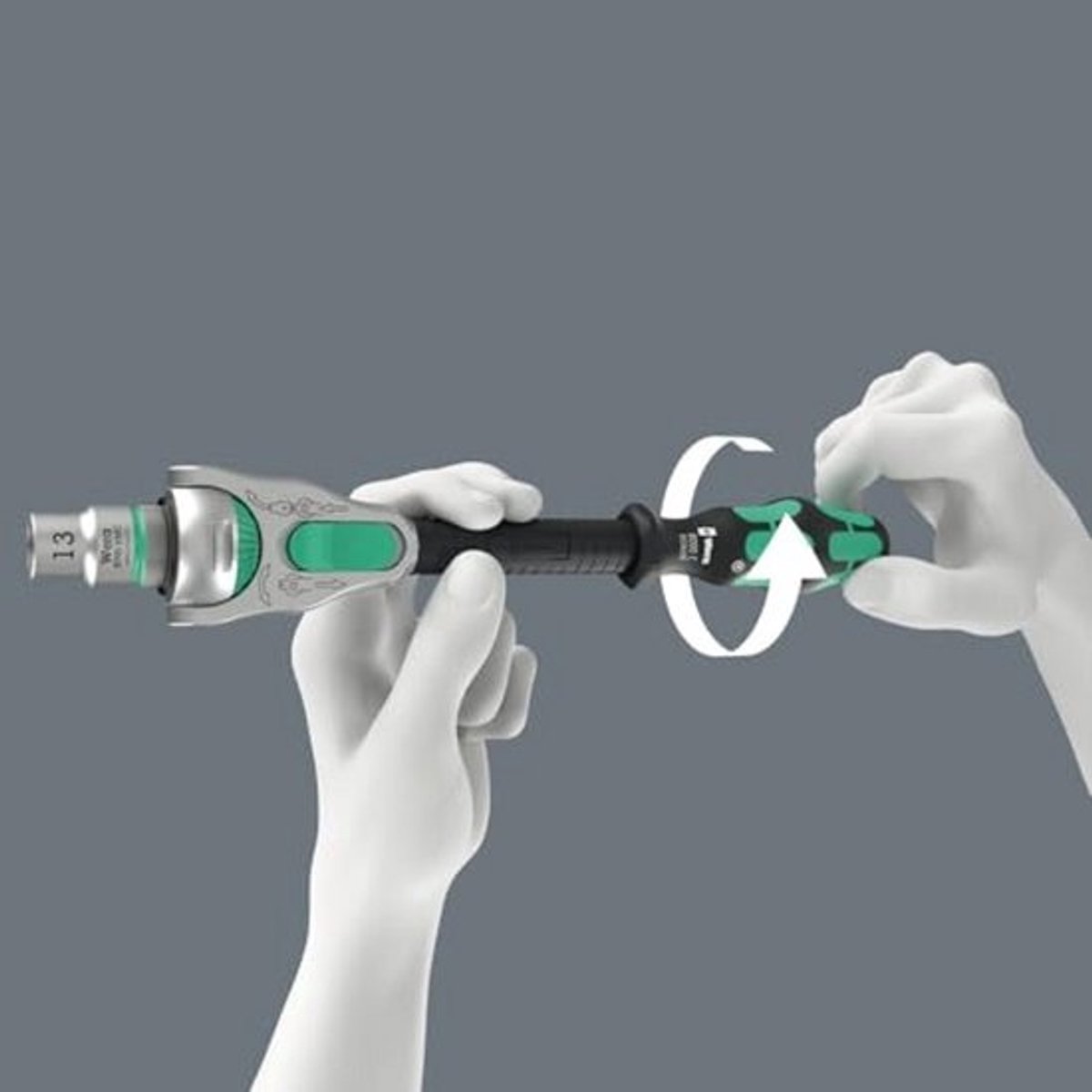 Zyklop Speed Ratchet 3/8 Inch met Verstelbare Hoofd en 72 Tanden