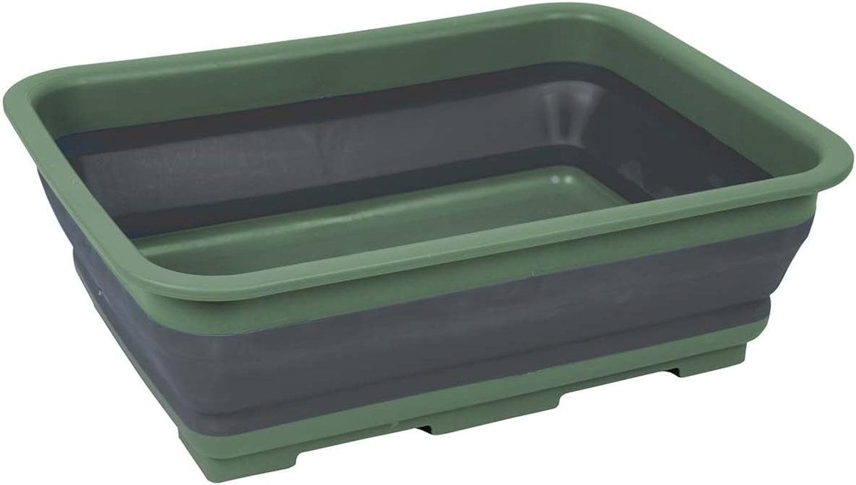 - Afwasbak - Opvouwbaar - 7 Liter - Grijs/Groen