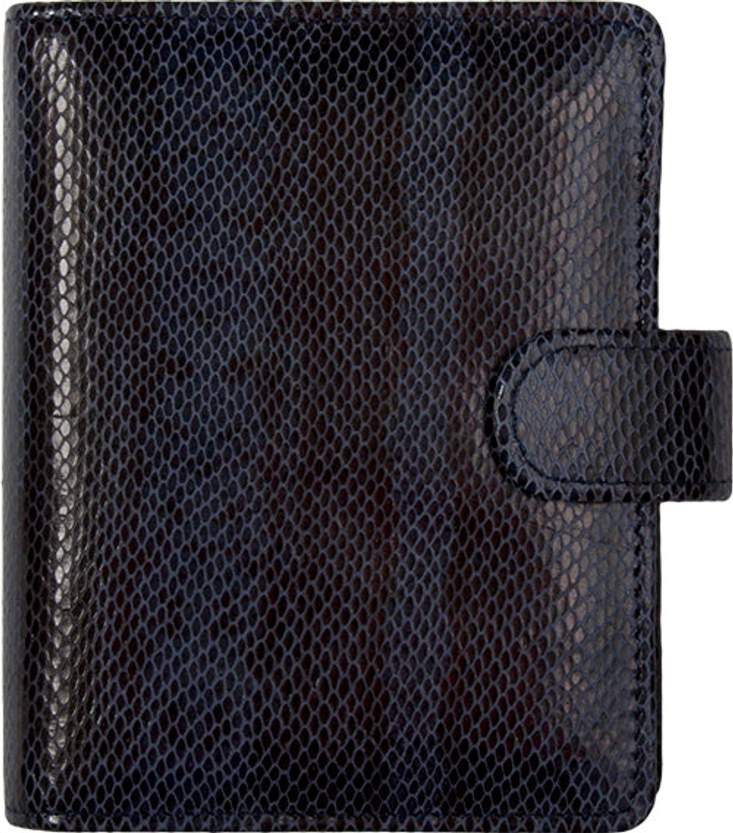 1311-Lz Pocket organizer – zwart leer met slangenprint 1 week per 2 paginas 2026-2027-2028