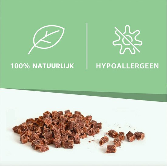 Gedroogde eenden trainingssnacks. 100% natuurlijk en hypoallergeen.