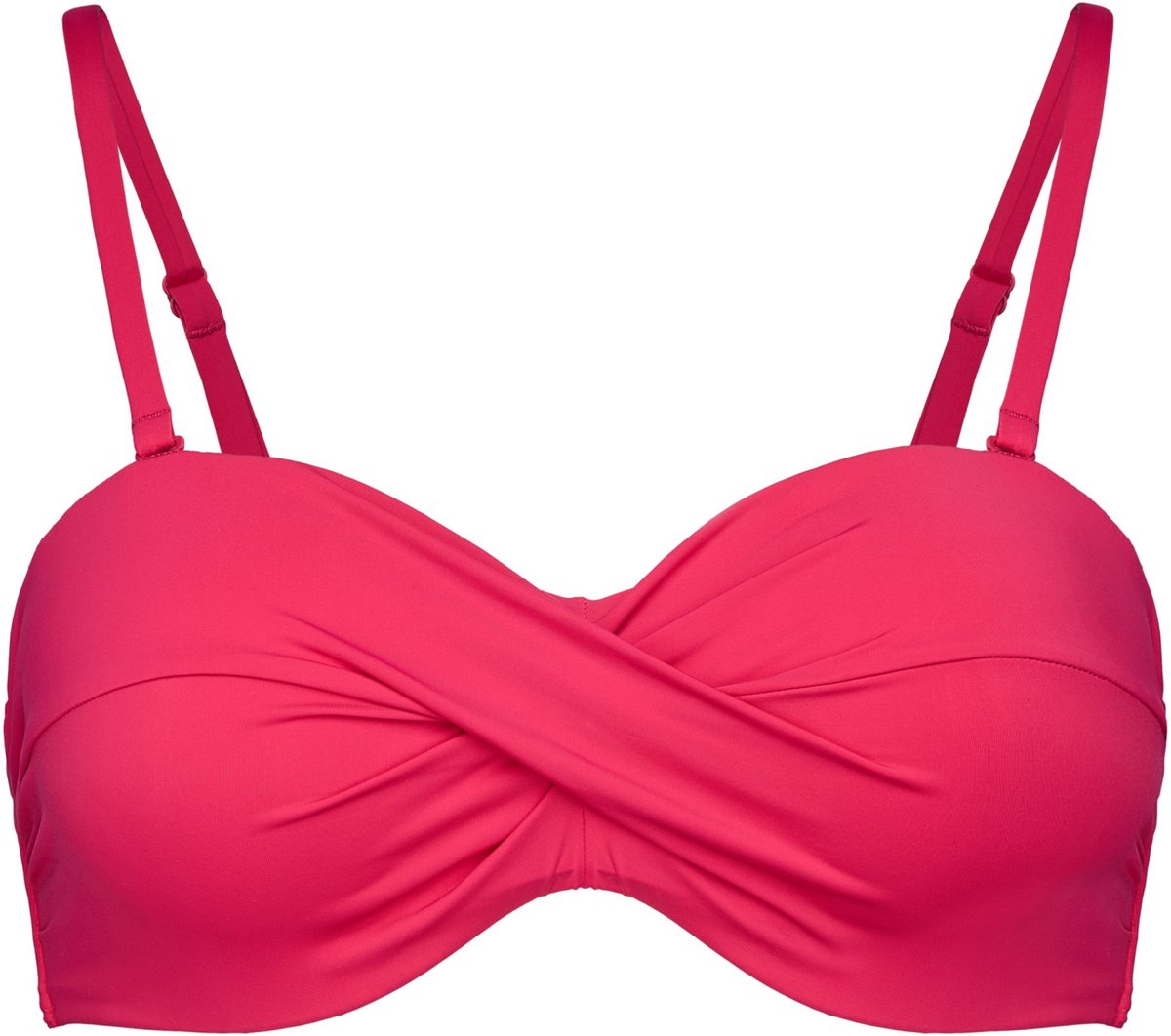 ESOTIQ Base - Balkonette bikinitop - Push-up - Intensief roze