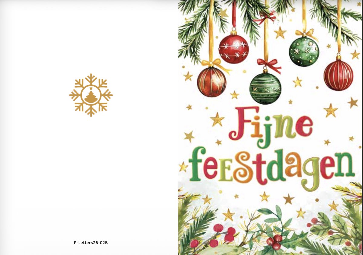 Kerstkaarten box Letters Christmas 1