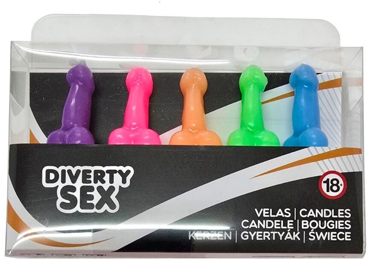 Penisvormige Kaarsen Set van 5