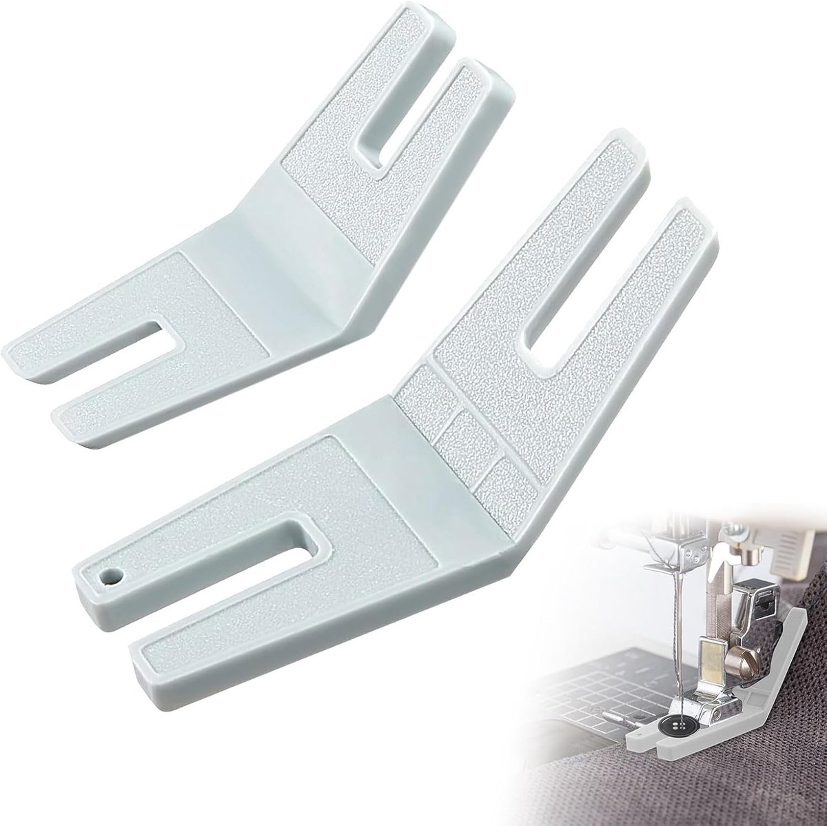 Naaihulp, 2 stuks hoogtecompensatie naaimachine, hockerspringer naaigereedschap, omvangrijke naadbruggen, bundigplaten, pers, voet, naaimachine accessoires voor grof denim en zomen