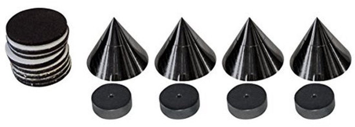 Sub-watt absorber spikes set van 4 voor HiFi-componenten
