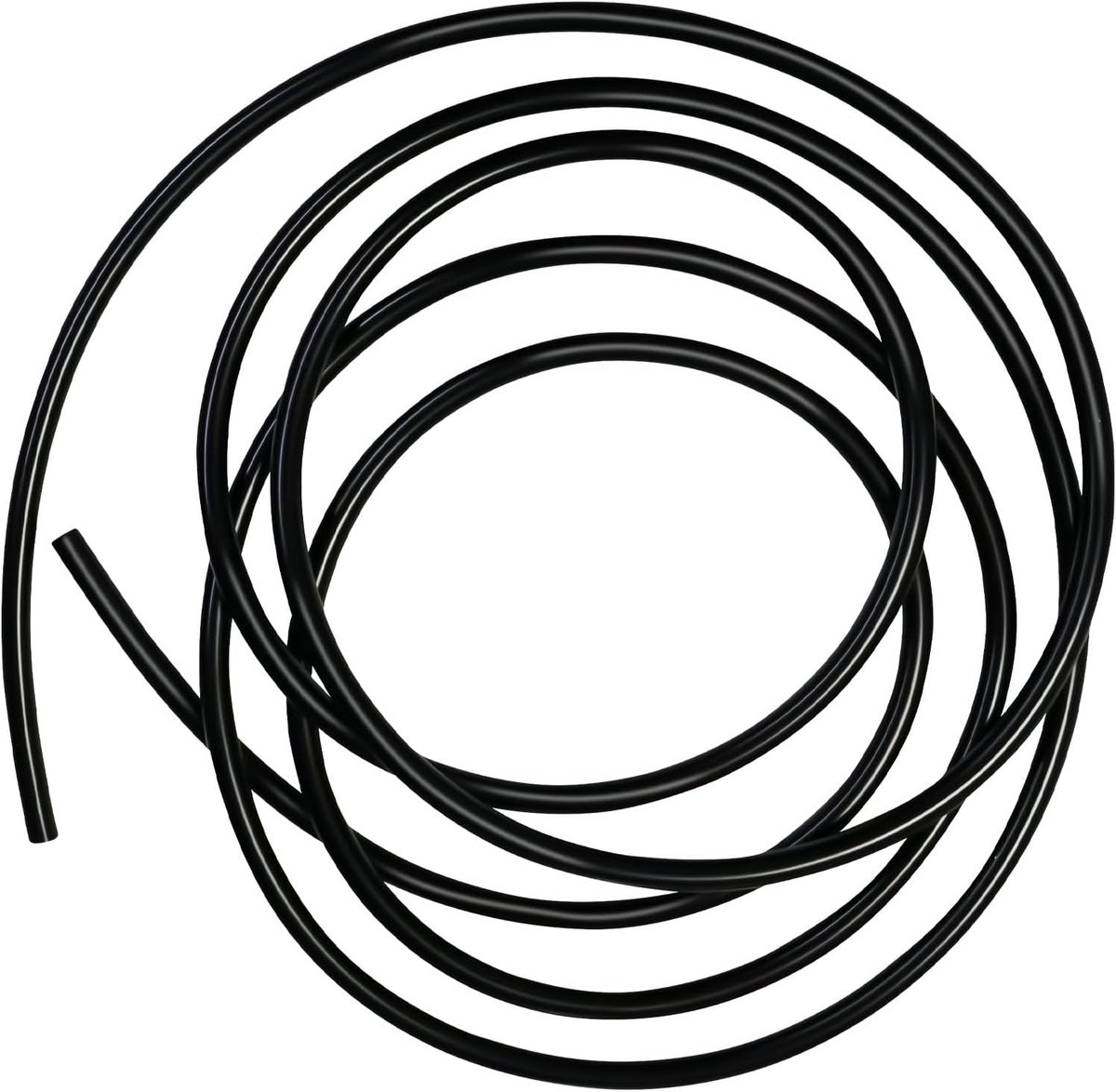 Siliconen slang, 2 mm binnendiameter x 4 mm buitendiameter 4,5 m lengte siliconen slang voor aquariumpompen en luchtslangen, zwart