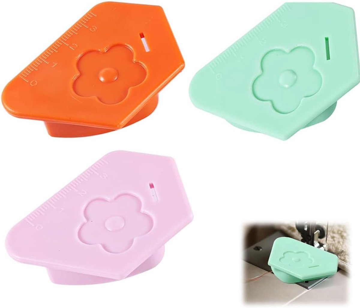 Set van 3 afneembare magnetische naaigeleiders voor naaimachines, multifunctionele veelhoekige magnetische naaiaccessoires en accessoires, naaigidsaccessoires, a, A