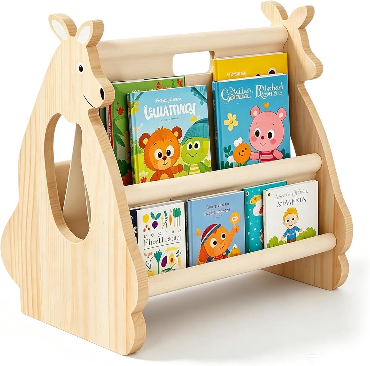 Houten boekenkast kinderrek kangoeroe Montessori kinderrek kinderkamer boekenkast kinderrek boekenrek boekenrek