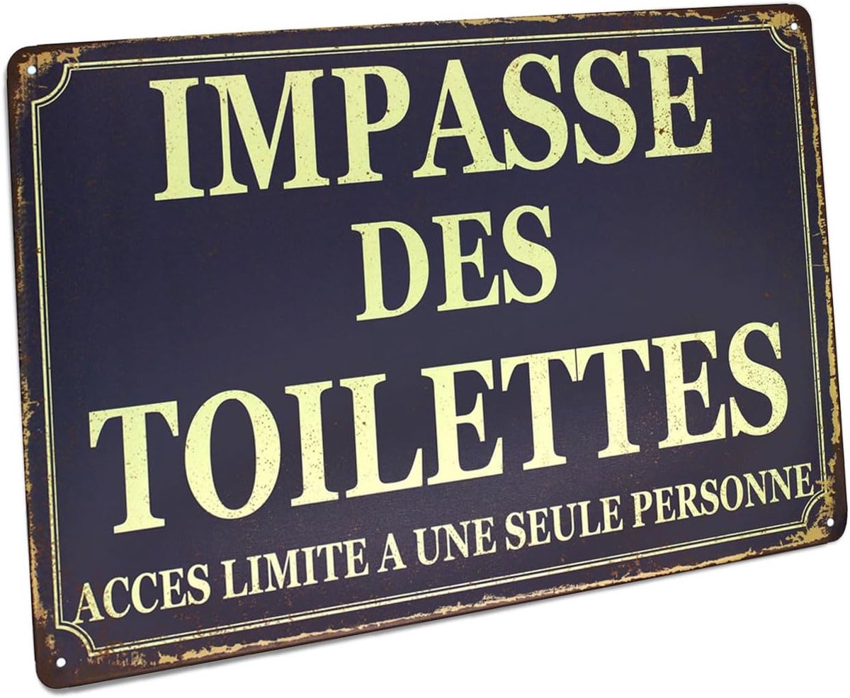 Impasse van het toilet, metalen bord bord poster metalen plaat slogan kunst decor vintage pr bar café pub