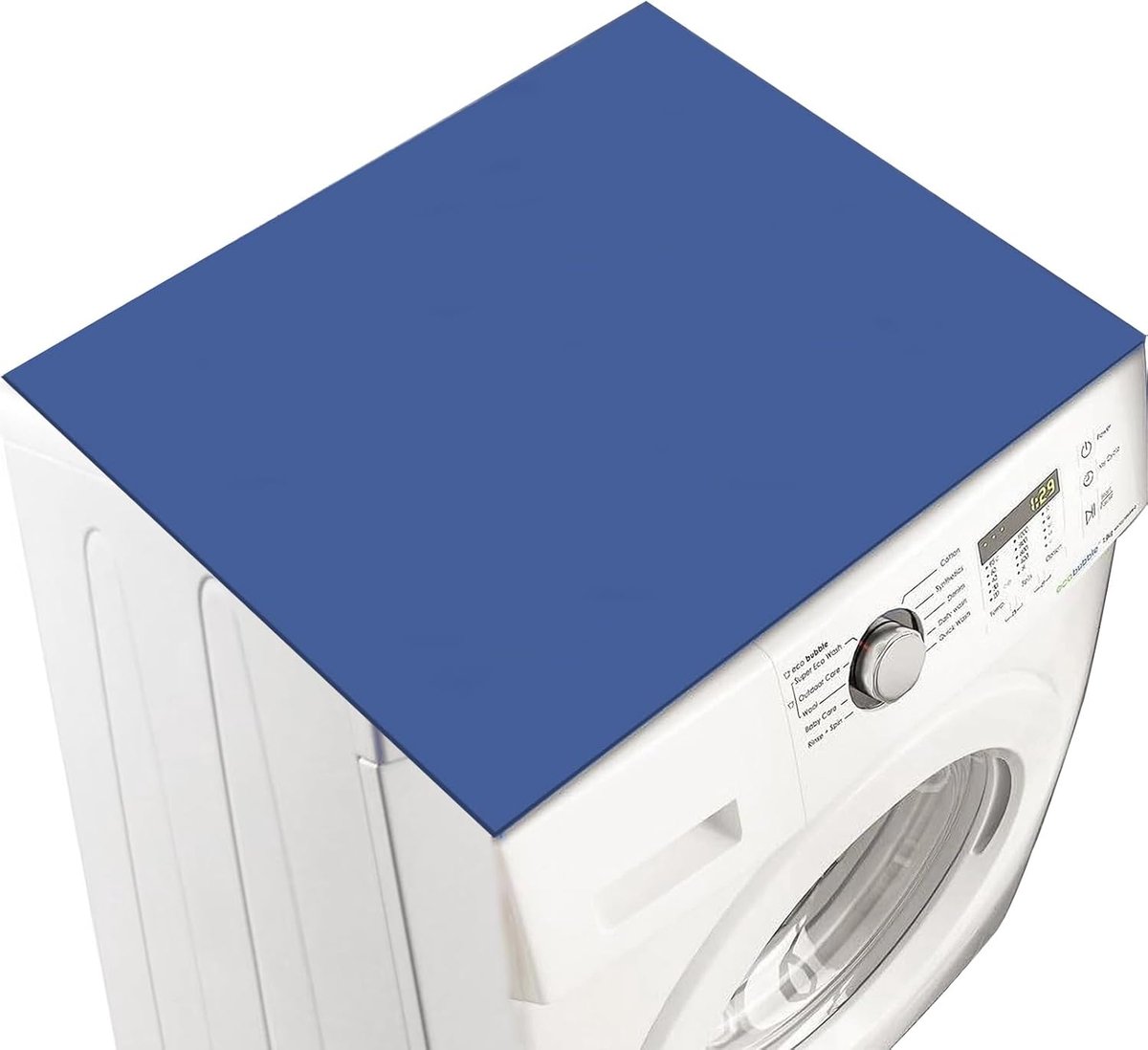Wasmachineafdekking, 60 x 60 cm, wasmachinehoes, kan worden gesneden, antislip, voor wasmachine, koelkast, keuken, lichtblauw