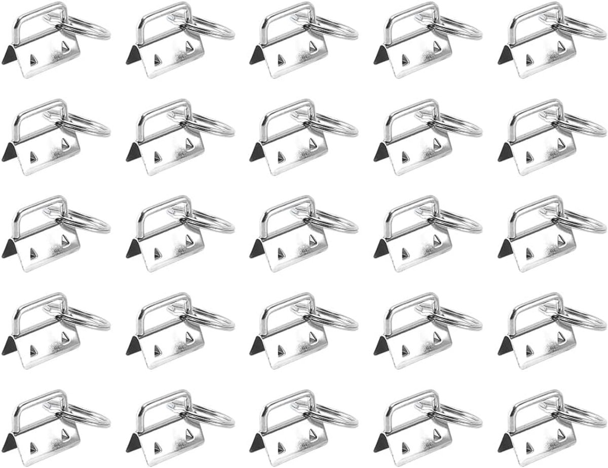 Set van 30 sleutelhangers en polsbandjes - 2,5 cm brede polsband met splitringen en sleutelringen