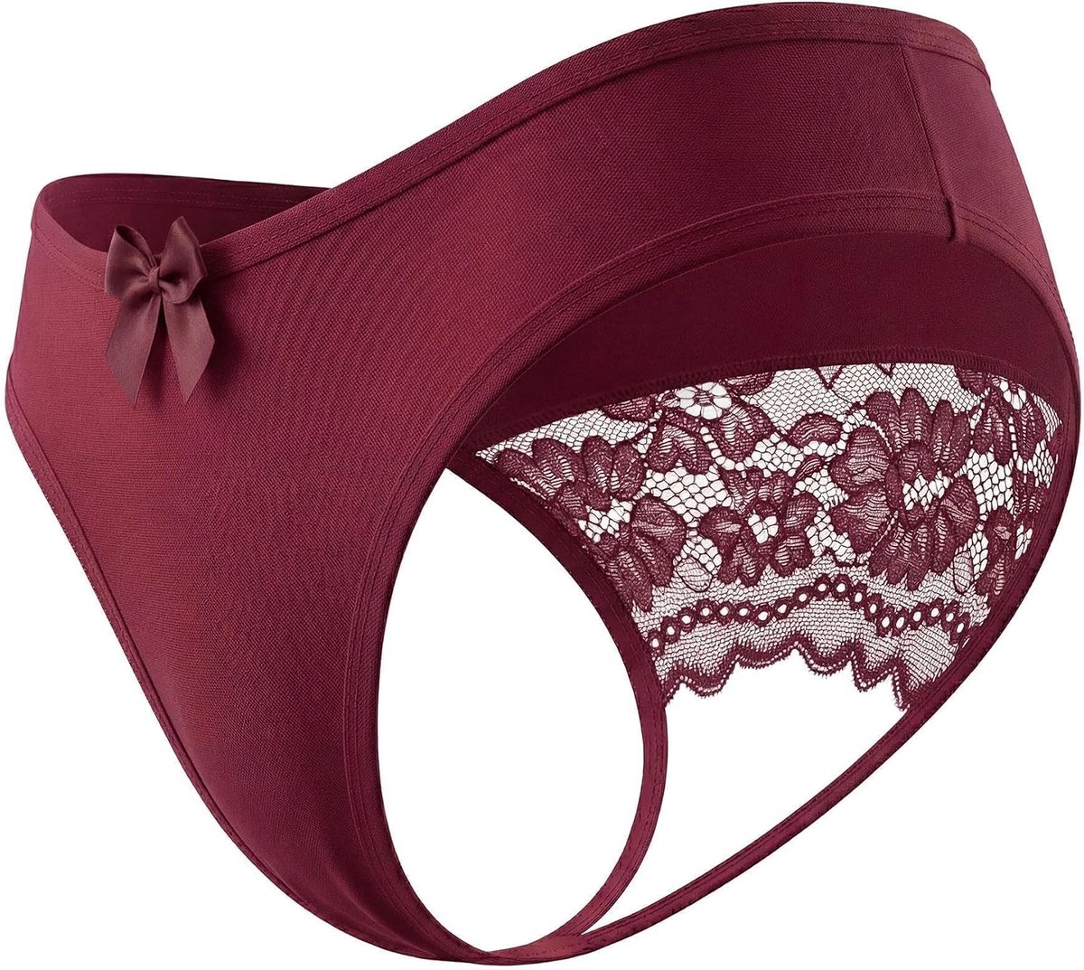 Ondergoed met Voorkantstrik Lage Taille Valentijnsdag Uitgesneden Kant Achter Slipje Cheeky G-String