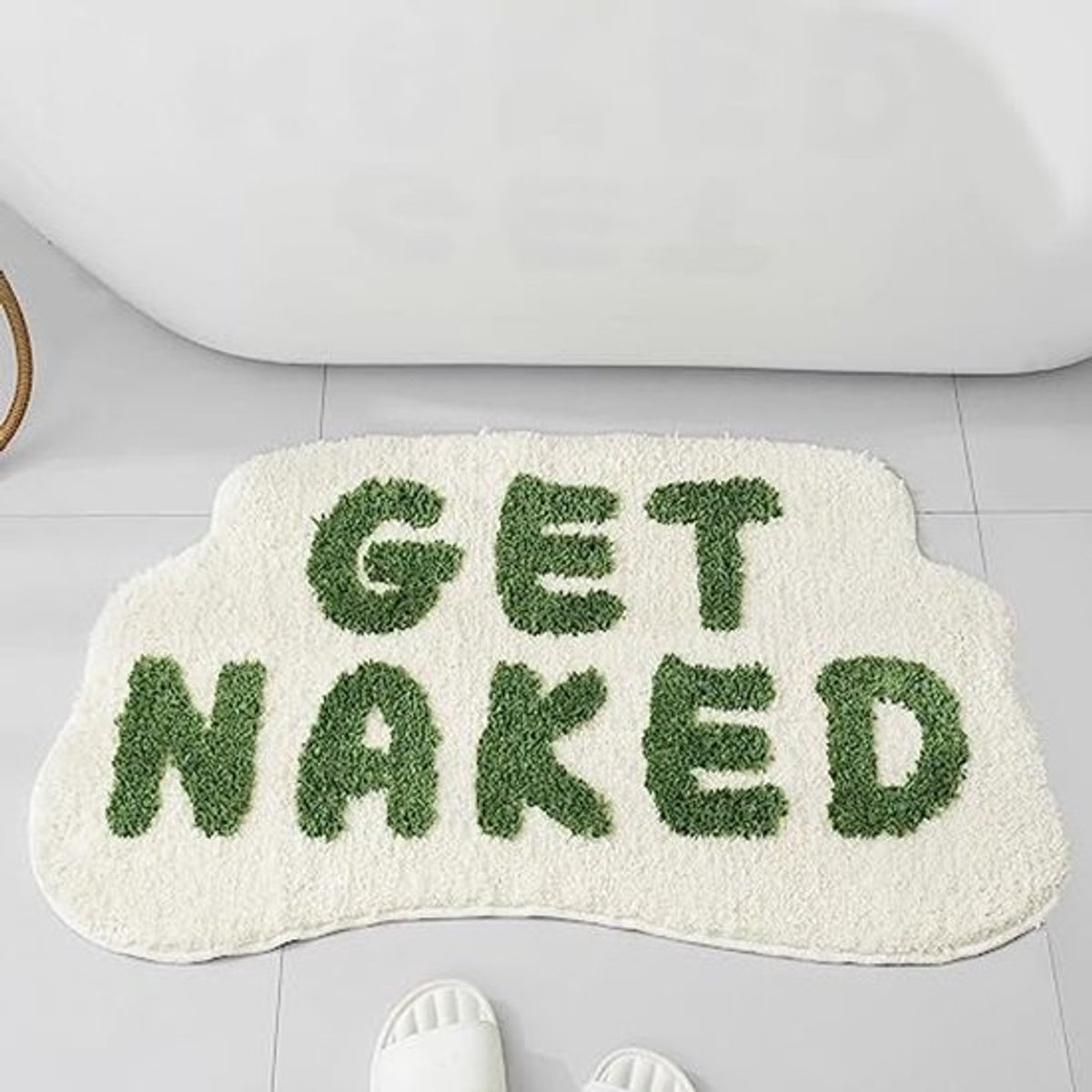 Grappige Groene Badmat voor Badkamer - Zachte Antislip Badtapijt 85 x 50 cm