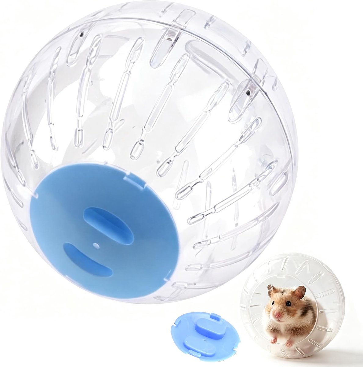 1 stuk kunststof hamsterbal, hamsterbal, groot, 14,5 cm, gymnastiekbal, hamsterbal, hamsterrunbal, knaagspeelgoed om mee te lopen