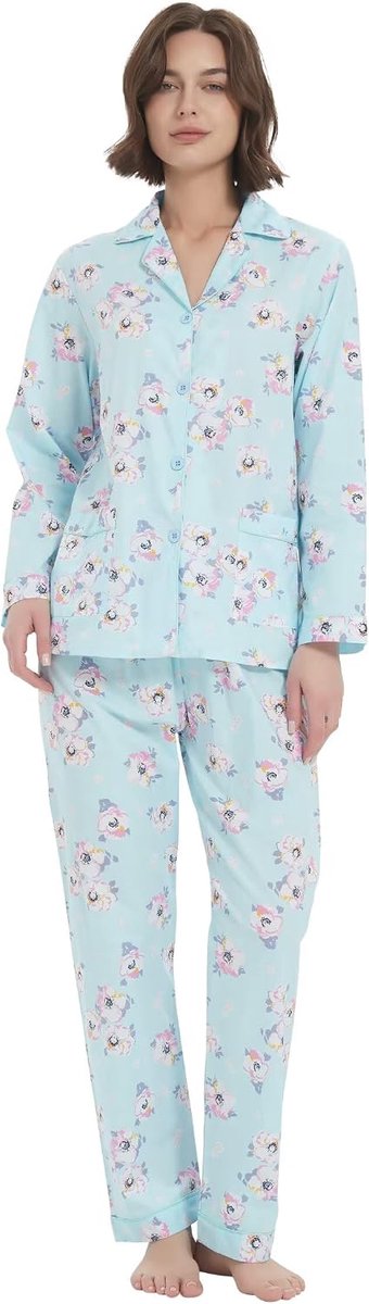 Katoenen flanellen pyjama voor vrouwen 100% katoen flanel pyjama set zachte PJS gezellige dames loungewear